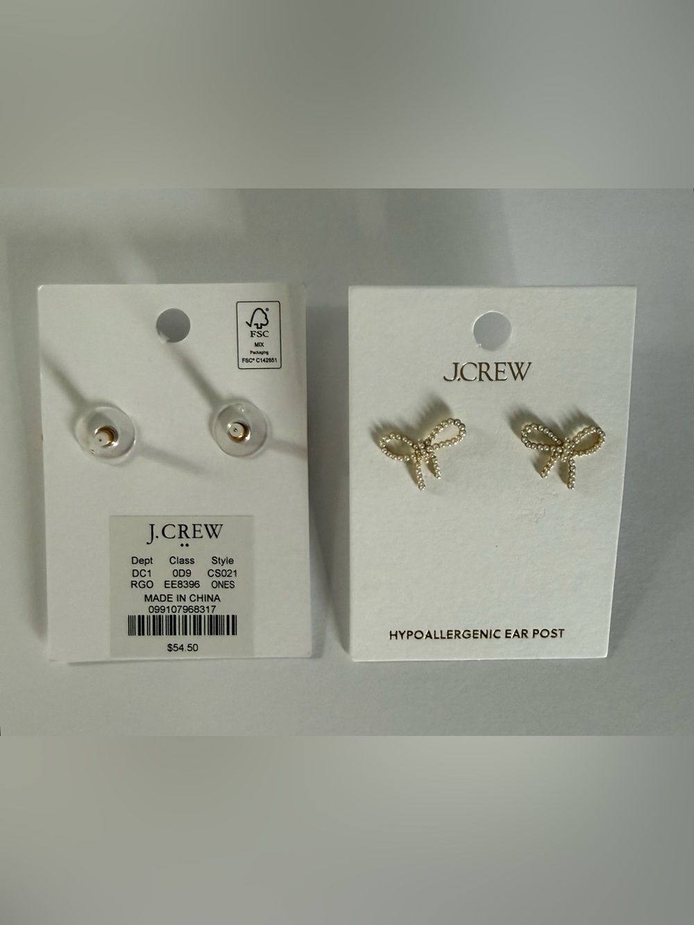 Bundle of Two - J. Crew Gold Bow Dangle and Gold Bow Crystal Stud Earring Set - Picture 5 of 7